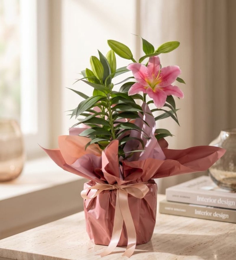 Pembe Işık — Saksıda Lilyum