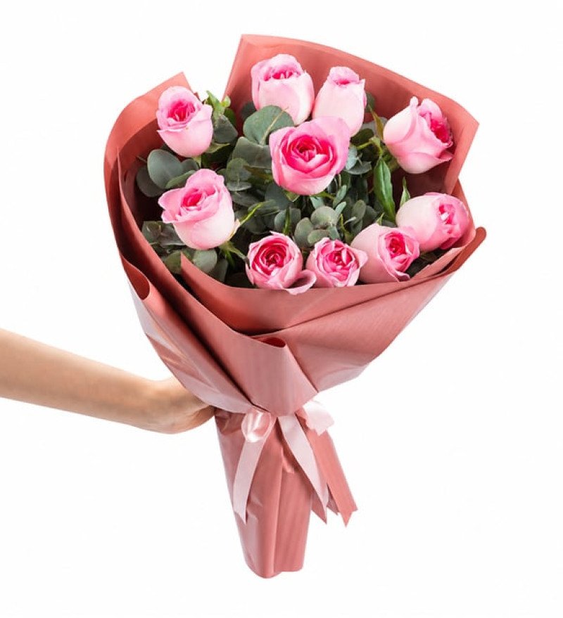 Pembe Sevgi — 10 Gül Buketi