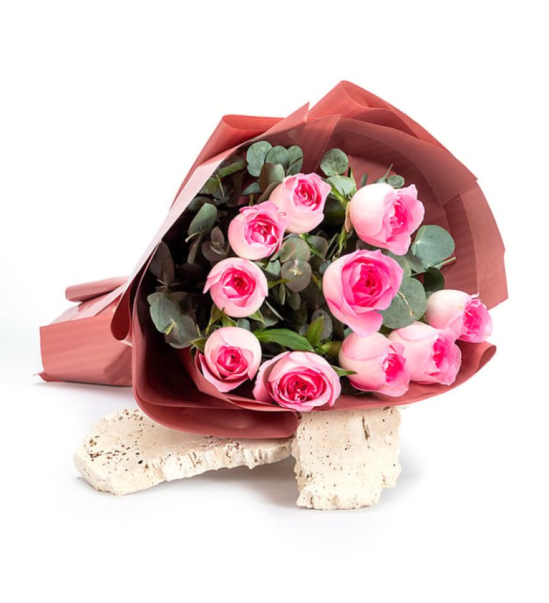 Pembe Sevgi — 10 Gül Buketi